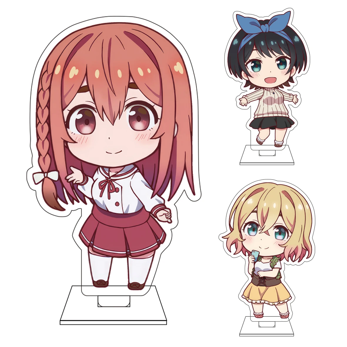 Figura Acrílica de 10CM de Anime Rent-A-Girlfriend, Linda Base de Acrílico para Figuras, Asami Nanami, Sarashina Ruka, Mizuhara Chizuru, Adornos, Regalo