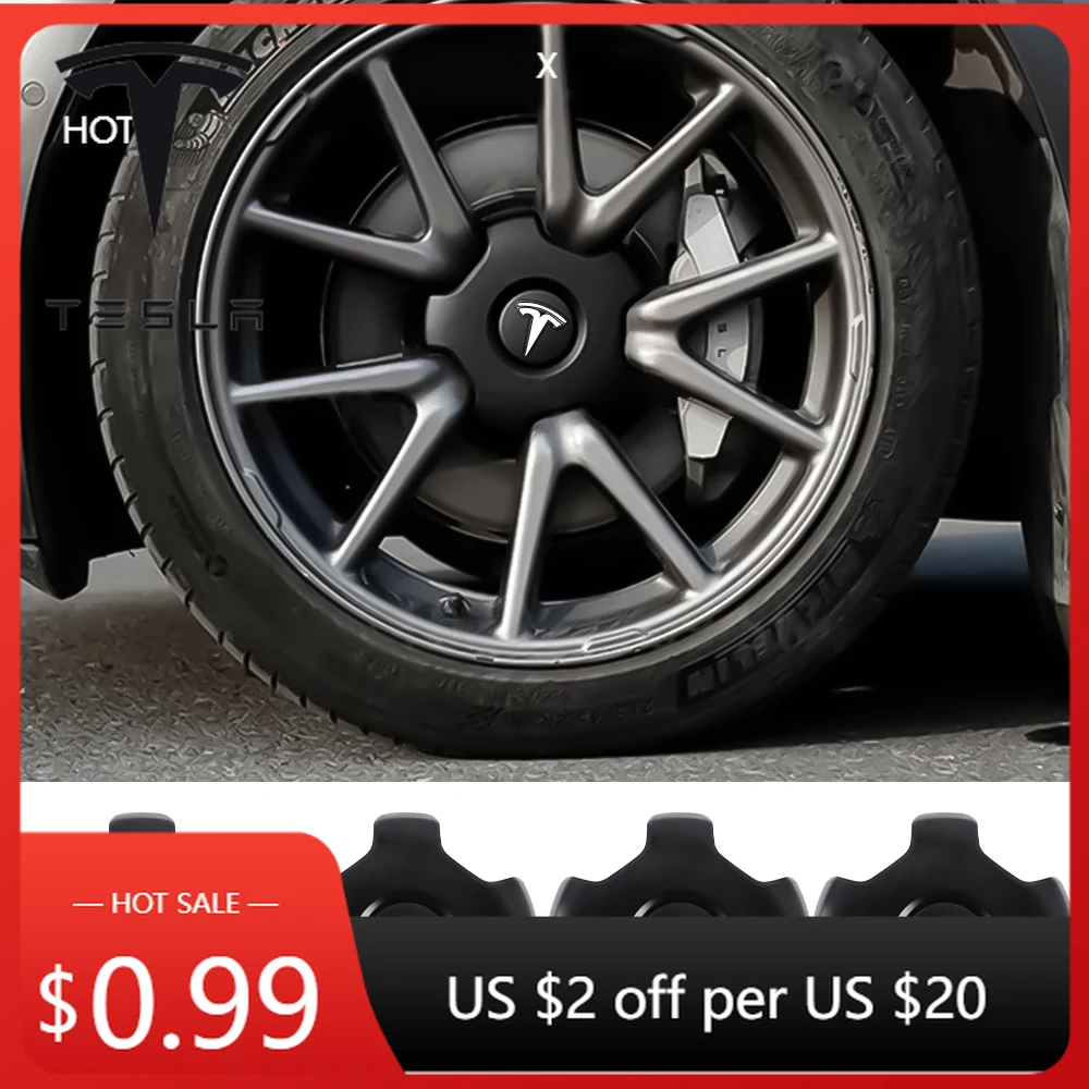 

Car Sticker Tesla 4pcs Wheel Center Caps Hub Cover Five Claw Type Hubcap Car Decoration Accessories For Tesla Model 3 Model S Mo