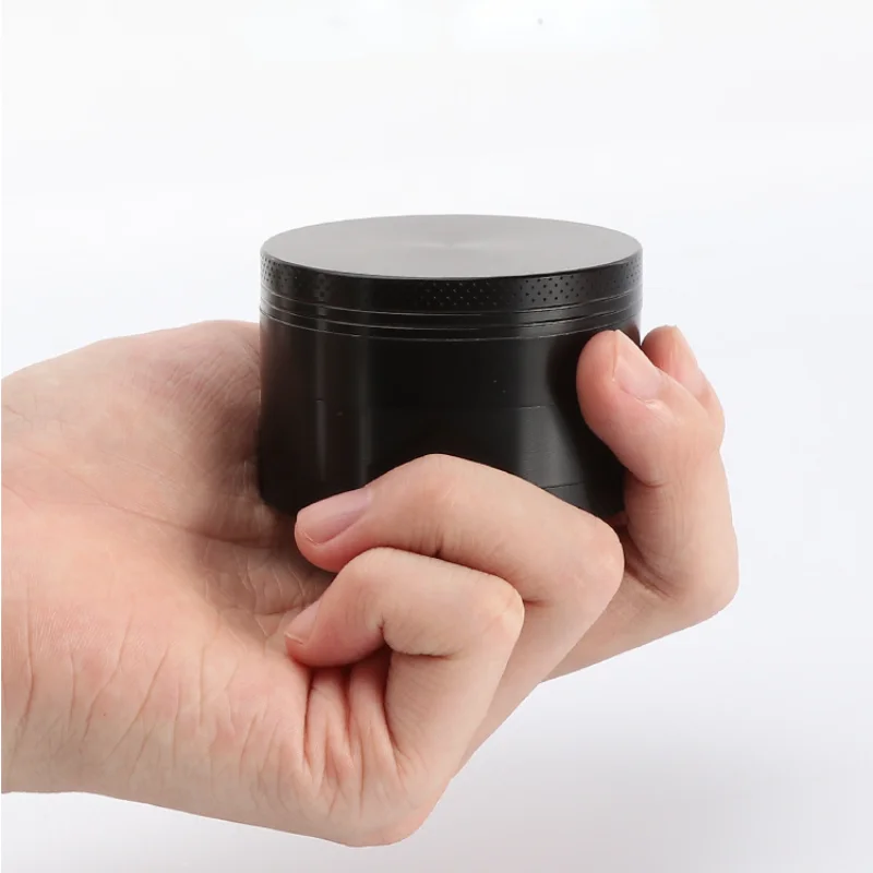 

Smoking Accessories Cigarette Grinder Flat Zinc Alloy 4-layer Metal 50mm Cylindrical Type Cigarette Grinder