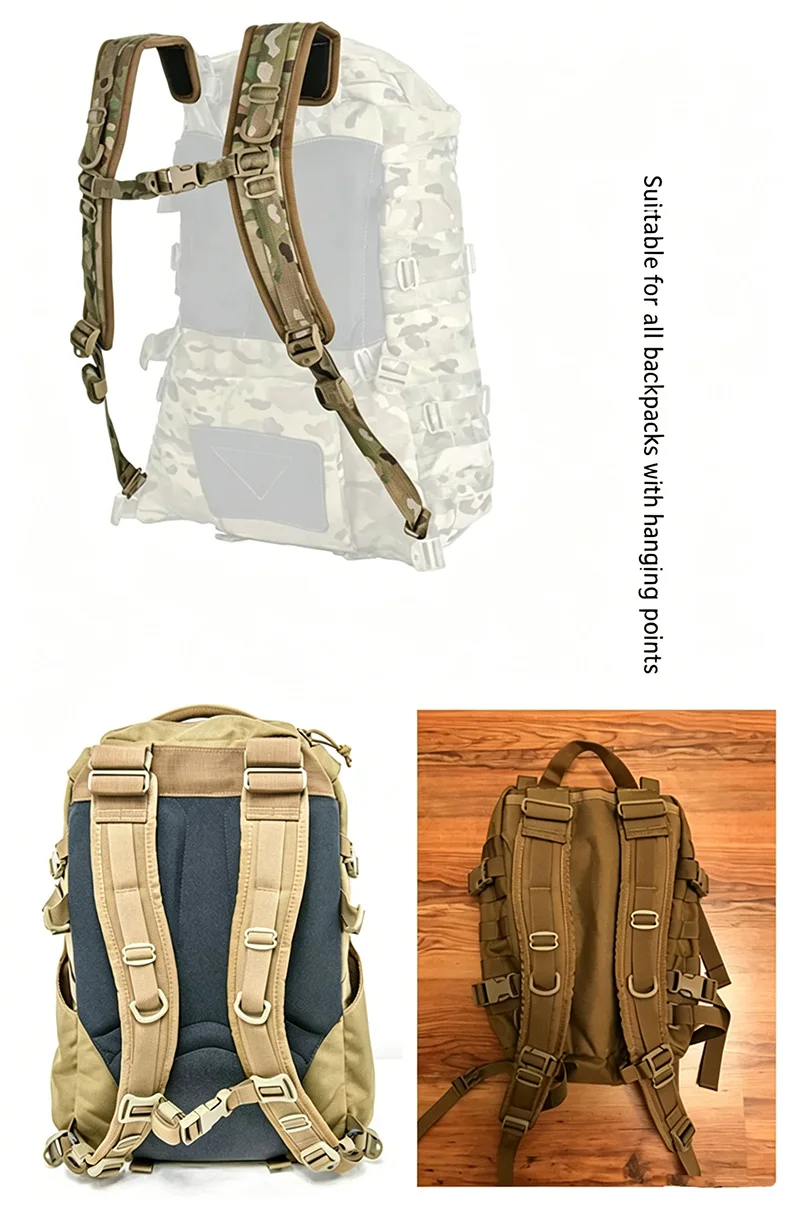 X-Style Comfortable Pressure-relieving Shoulder Straps Tactical Backpack Double Shoulder Bag Straps Accessory