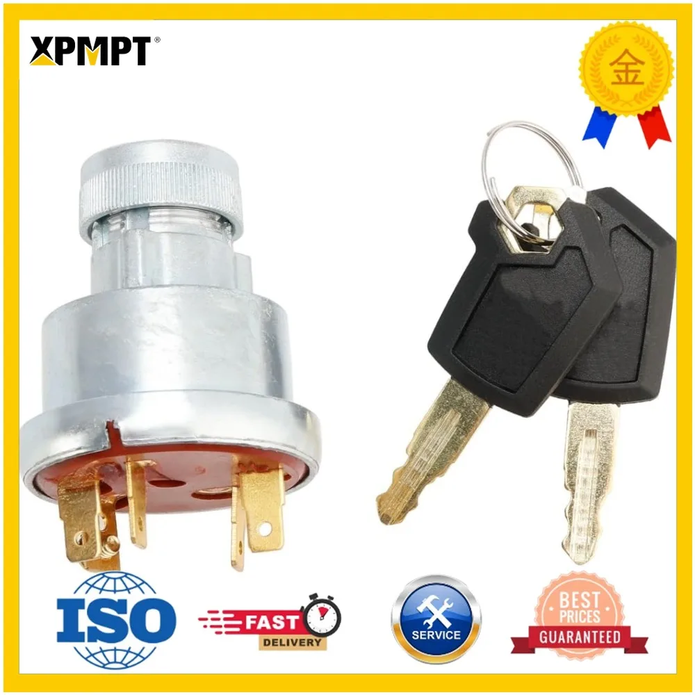 Start Ignition Switch with Key - For Caterpillar 416B TH63 - 163-2659 3E-7341 110-7883