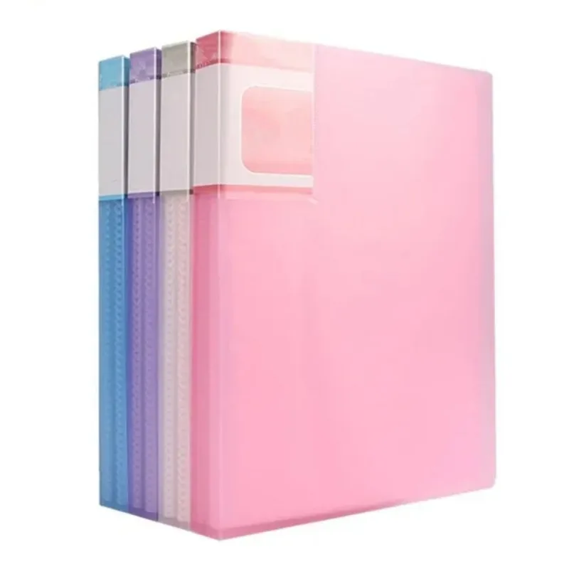 1 Pc 20/40 Pages Transparent A5 Folder Document Folder For Office And School