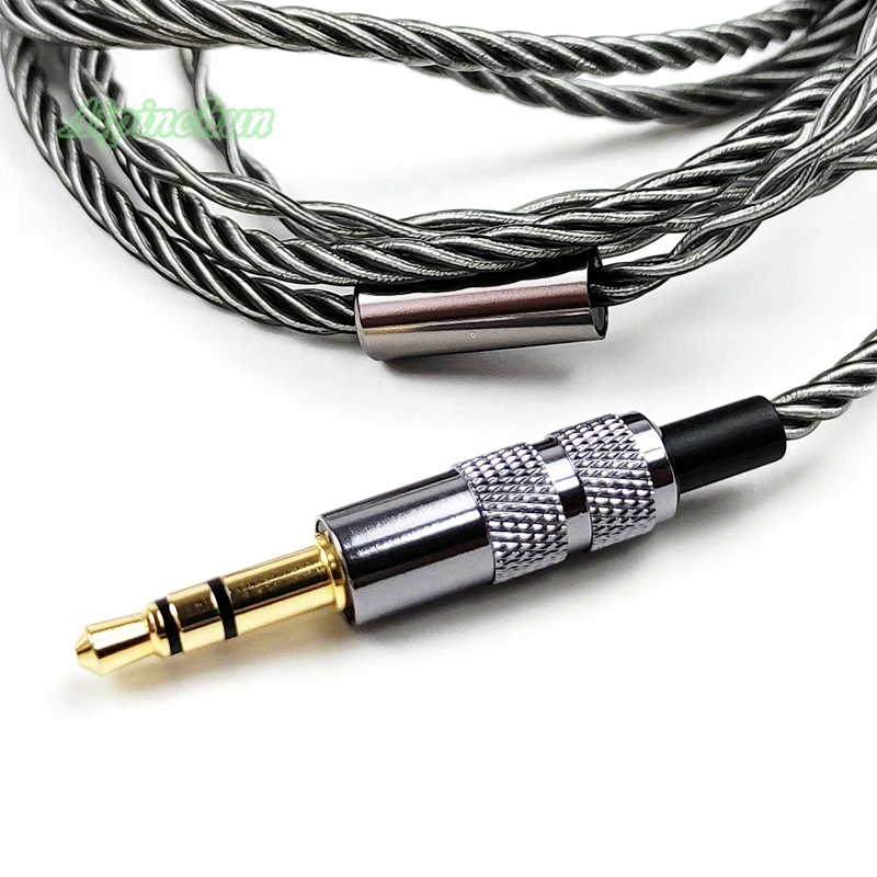 3-полюсный штекер 3,5 мм, мягкий ТПЭ кабель для наушников «сделай сам», запасной провод для ремонта наушников, шнур серого цвета