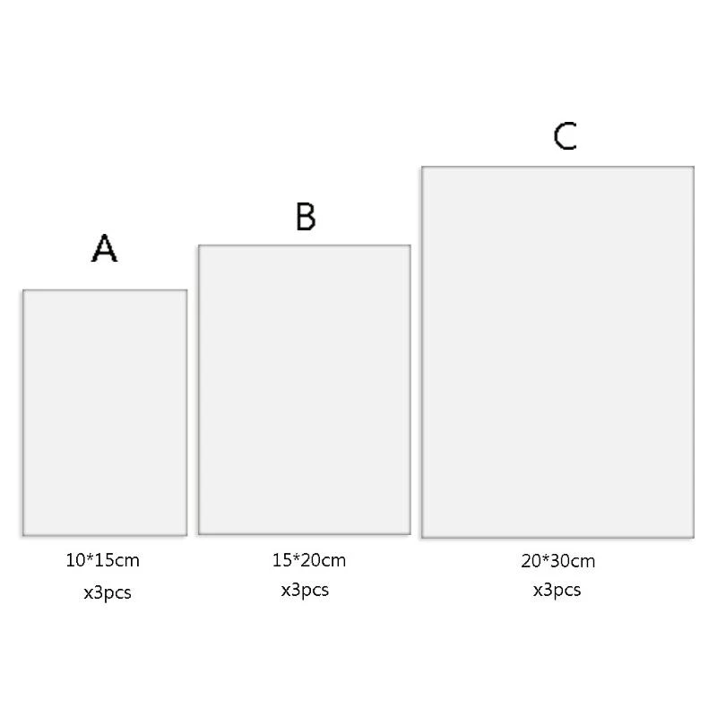  3Pcs/Set Sublimation Metal Photo Blanks Aluminum Photo Sign Blank Photo Metal Wall Poster Frame Blank for Heat Press