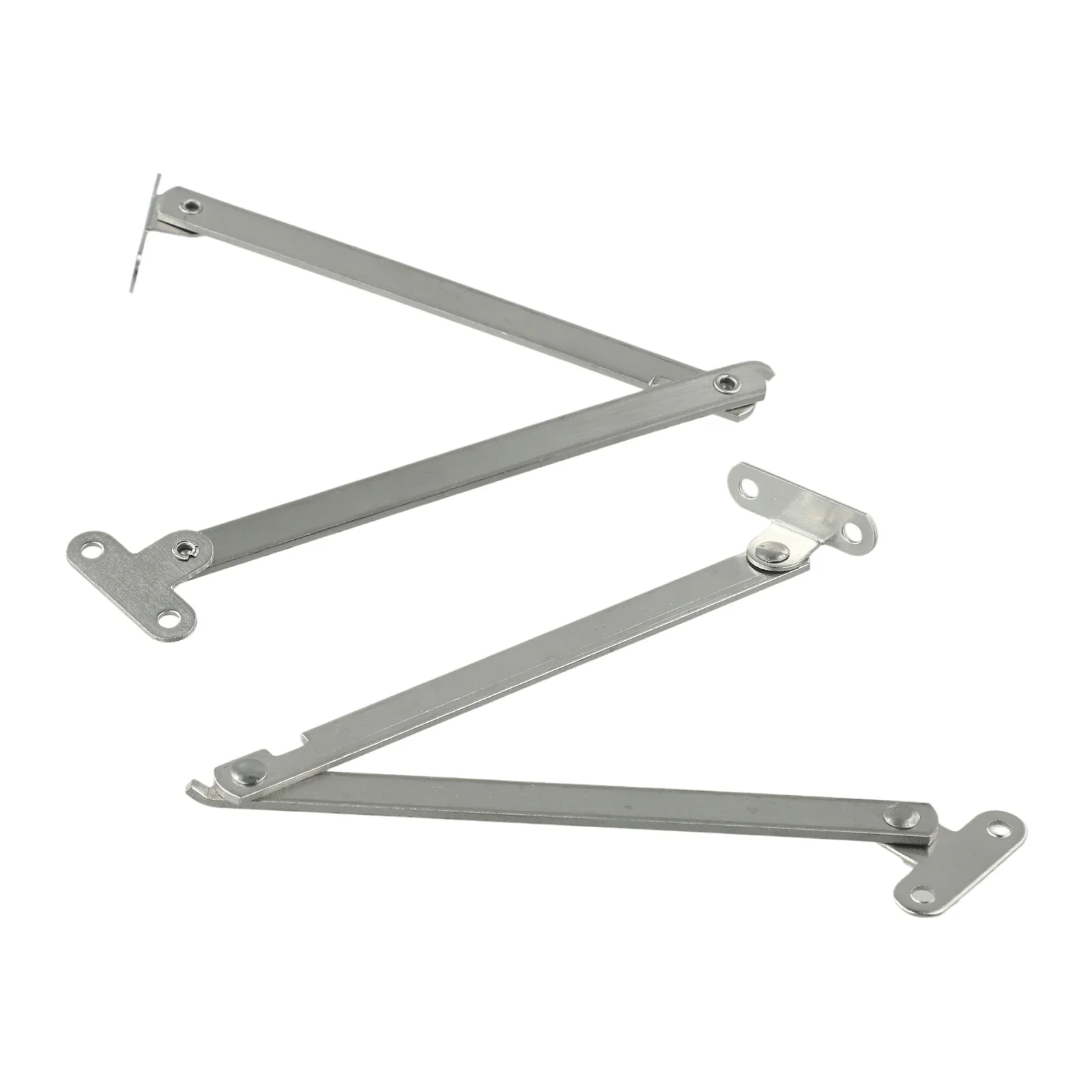 Movable Lift Up Support Silver Screws Lifter Bookcase Home Hardware 2pcs Stainless Steel Folding Rod Cabinet Convenient