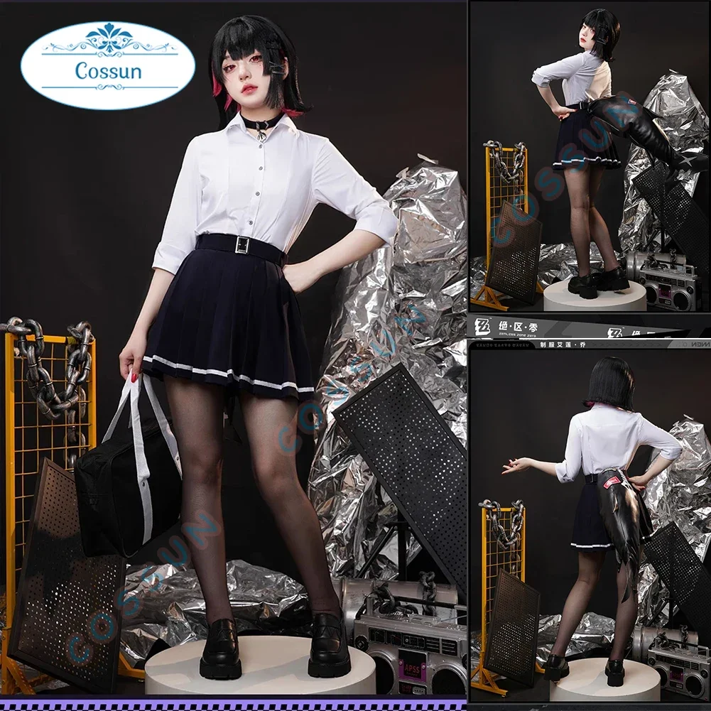 

IN STOCK Ellen Joe Cosplay Costume Game Zenless Zone Zero Cosplay Women Cute JK Uniform Ellen Joe Cosplay Tail