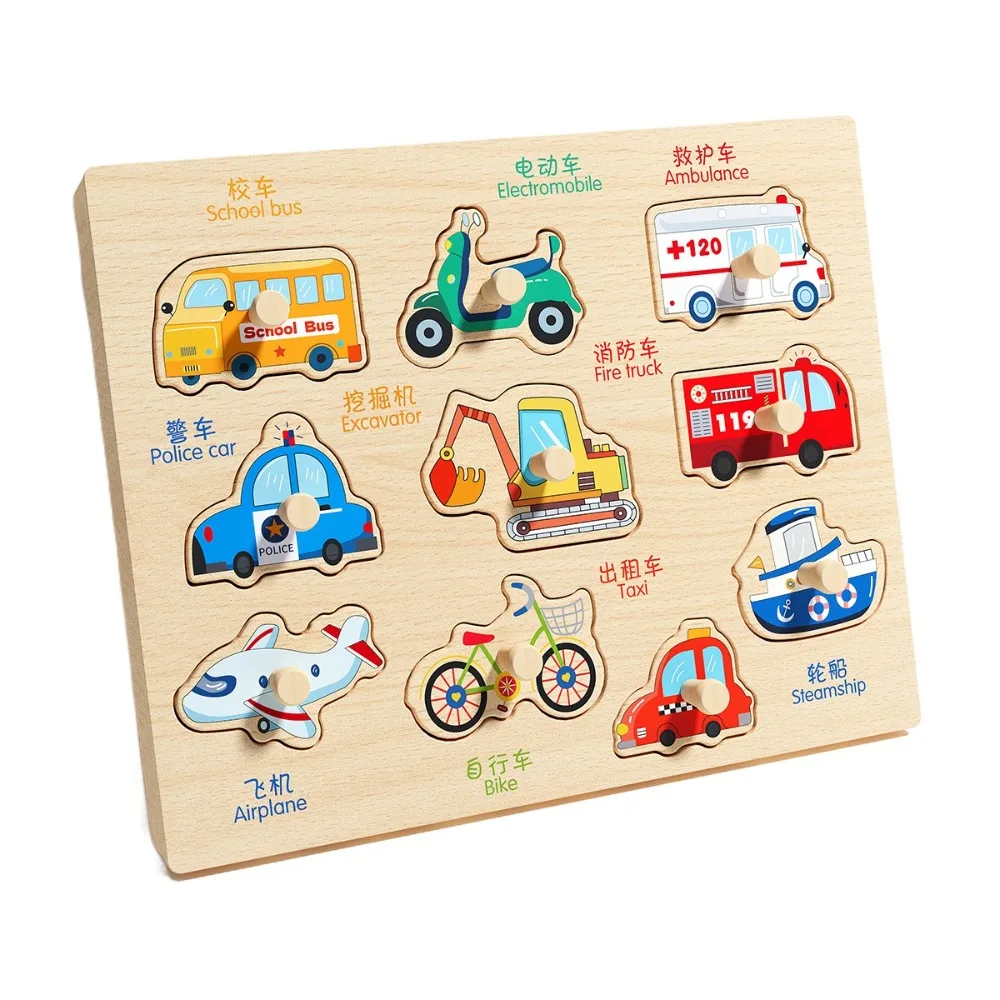 

Доски для рук Монтессори, игрушки, мультяшные креативные танграммы, игра-головоломка, раннее образование, одинаковые формы, животные, фрукты, 3D-пазлы