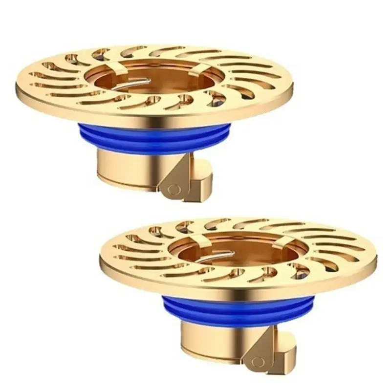 652F 2pcs مضادات الحوافز مصفاة النحاس النحاسية تصريف نزيف مضاد للاستحمام دش حوض الاستحمام تسرب الأرض