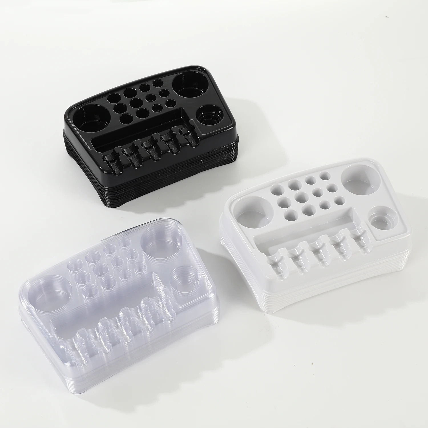 12 قطعة المتاح الوشم الحبر صينية خرطوشة الإبر حامل المحمولة كوب بلاستك حامل لوازم الوشم مناسبة لفناني الجسم #4