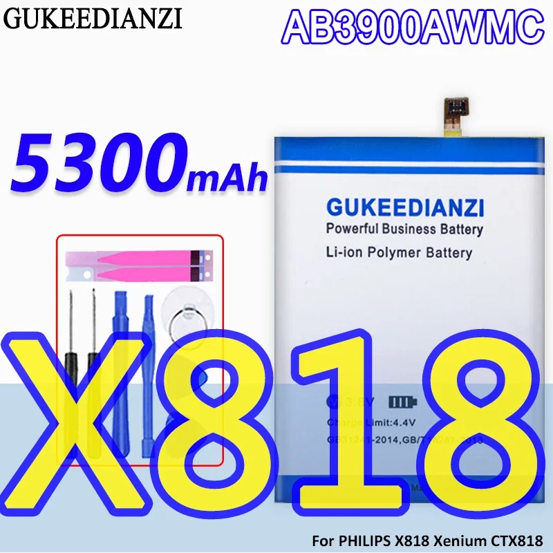 

Stable For Philips X818 Xenium CTX818 Mobile Phone Battery Environmentally Friendly AB3900AWMC 5300mAh