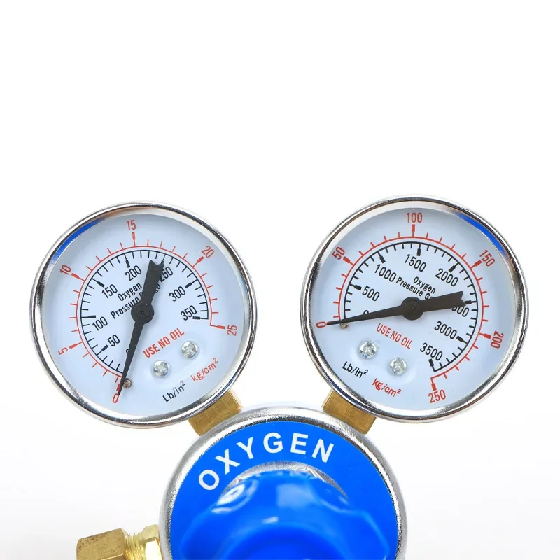 HM-OXY-012 Pressure Reducer Gas Regulator with Meter, Oxygen Acetylene Pressure Control for Welding Cutting Work