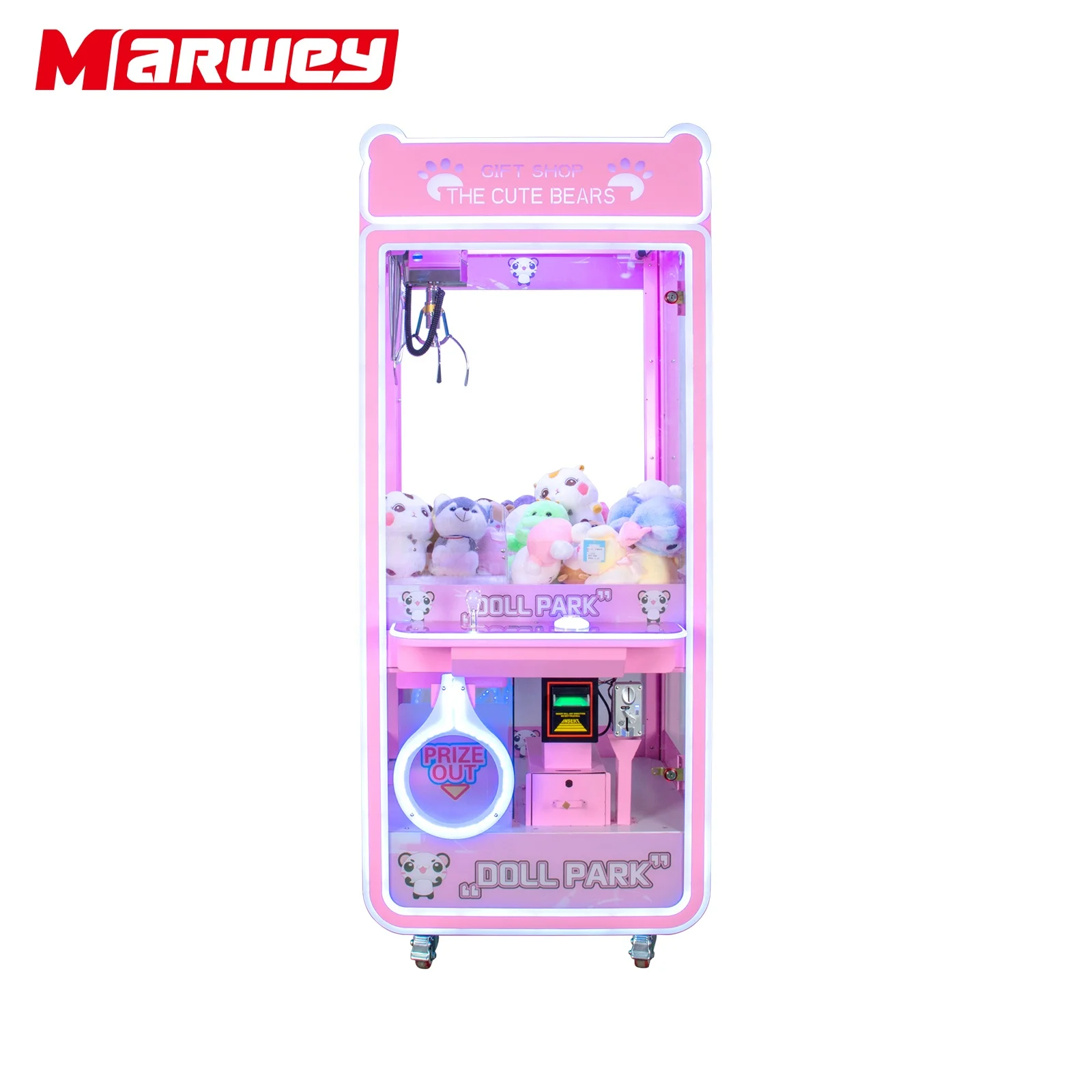 Cheap Amusement Park Coin Operated Game Machine Personalized Custom Toy Vending Arcade Claw Crane Machine With Bill Acceptor