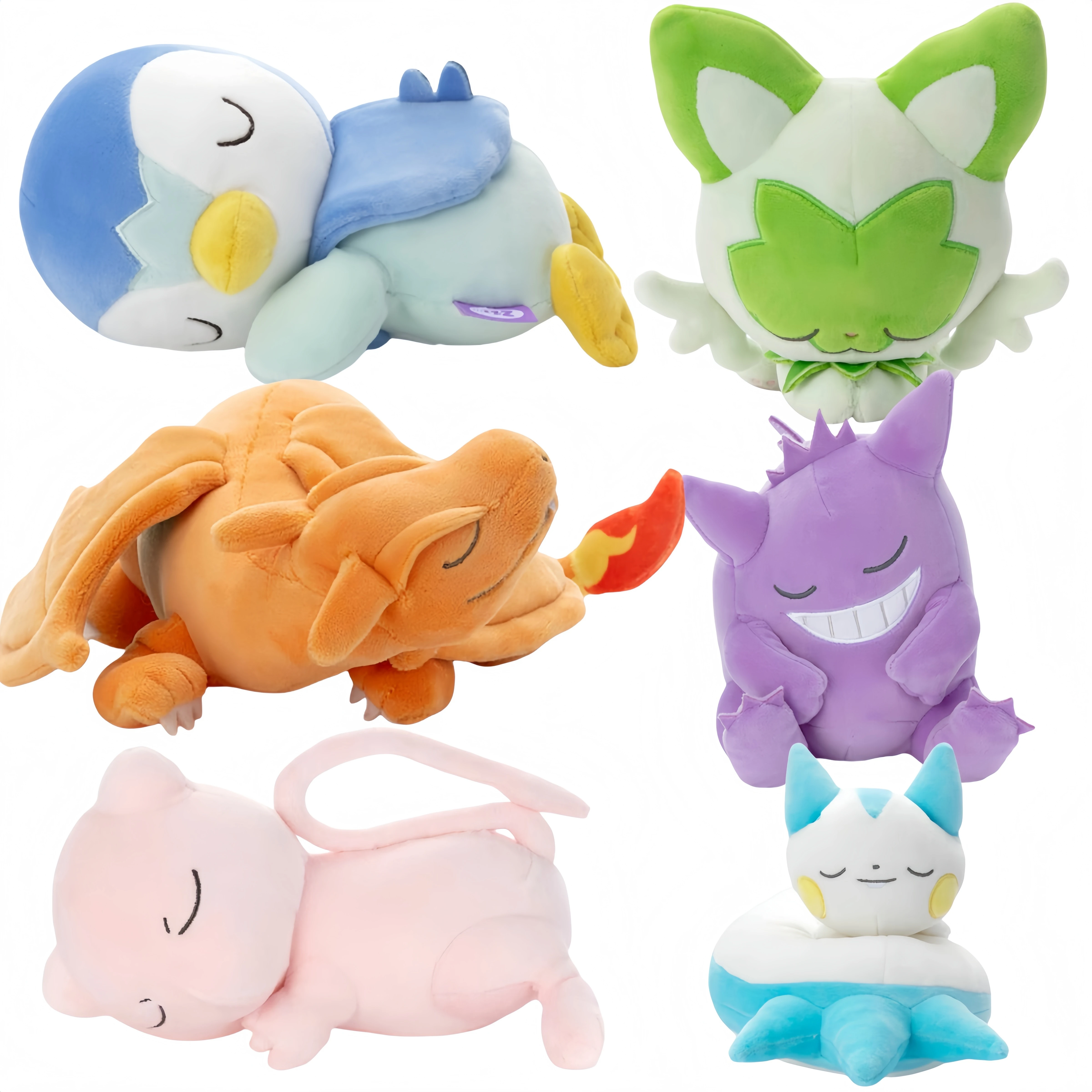 

Серия для сна Покемон Пикачу Gengar Piplup Plush Mew Sprigatito Pachirisu Мягкая кукла Чаризард Пелуче Игрушка Хобби Подарок