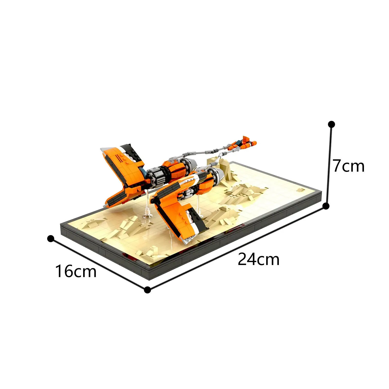 Repulsorlift Racing Vehicle Diorama from Episode 1 881 Pieces MOC Build