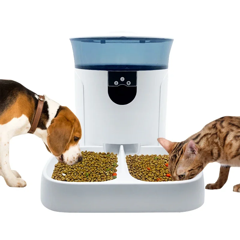 Pet suppliers new mascotas 5G phone remote control double bowl wifi camera video cat food dog feeder automatic pet feeder