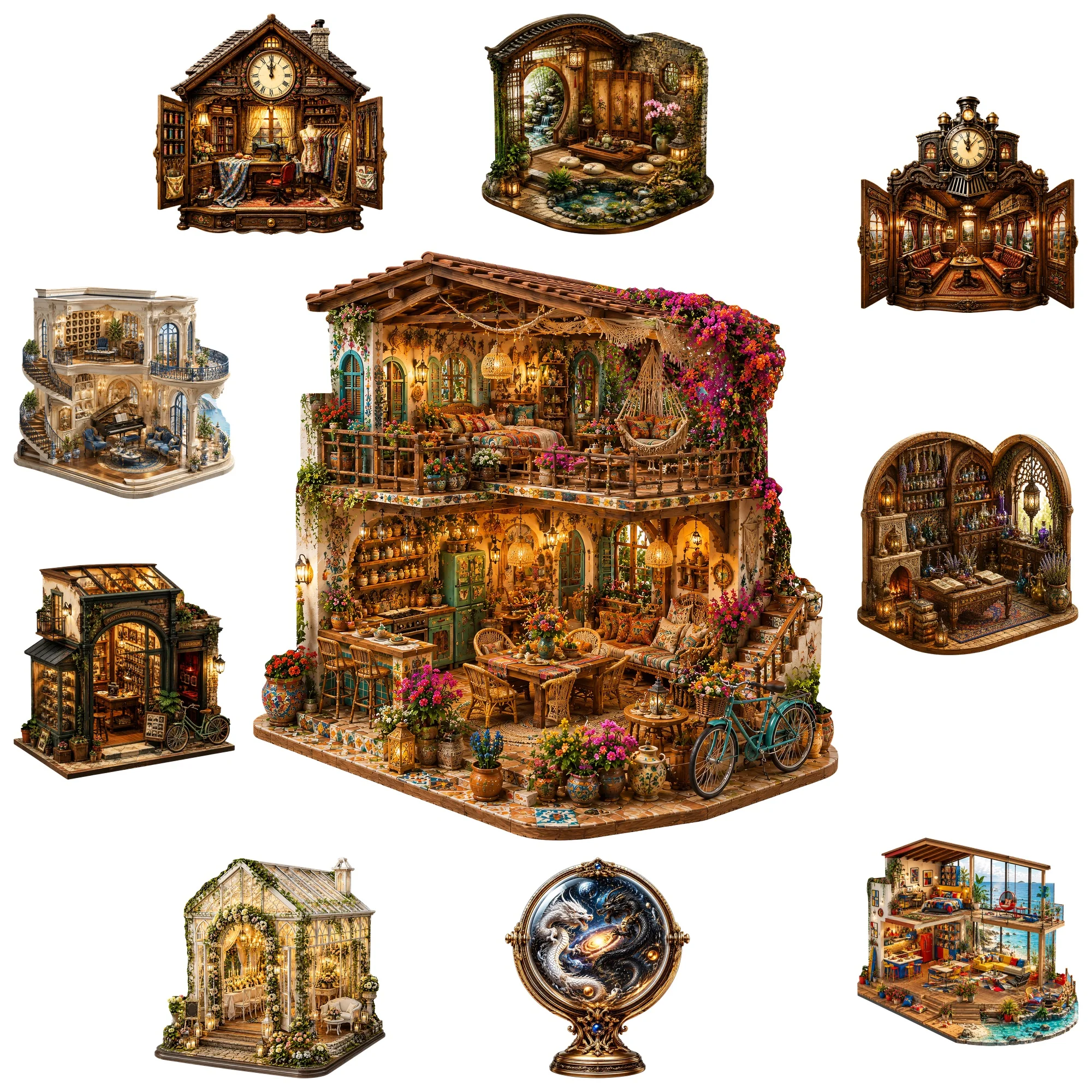 Villa Flat Wooden Puzzle Animal Puzzle Toy Animal Jigsaw Puzzle Unique Gift for Any OccasionGift for Kids Teens