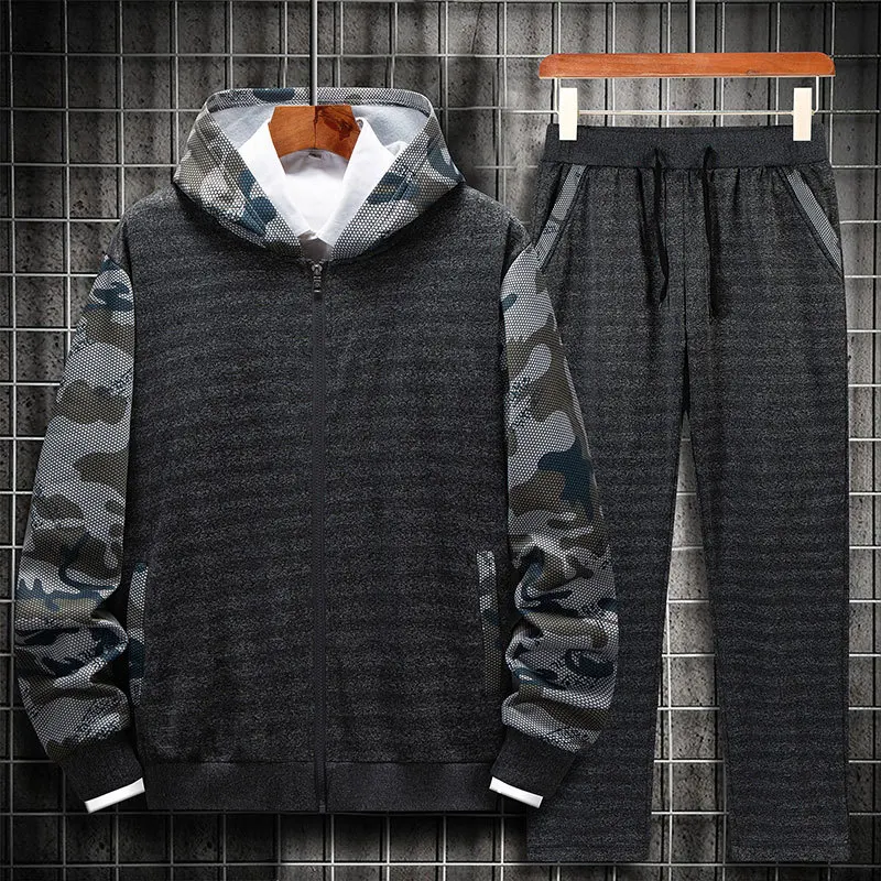 

Корейский мужской спортивный костюм 2026: весенняя одежда, комплект из двух предметов для бега, повседневная куртка, спортивные брюки, спортивный костюм