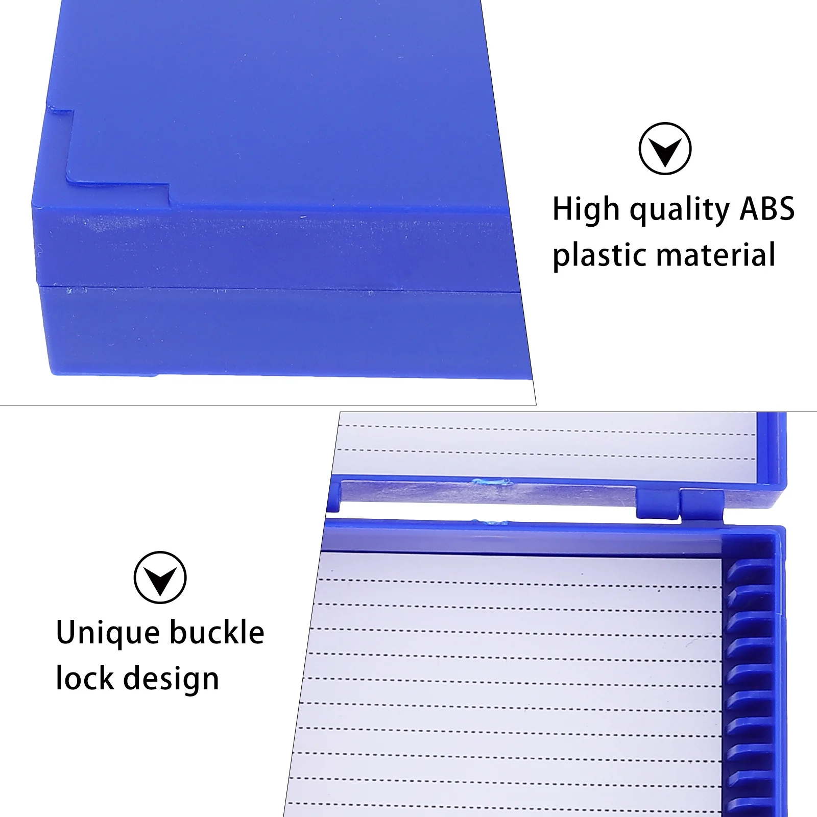 

2pcs Microscope Multi Slots Abs Storage Container Durable Slide Storage Holder For Teaching Equipment