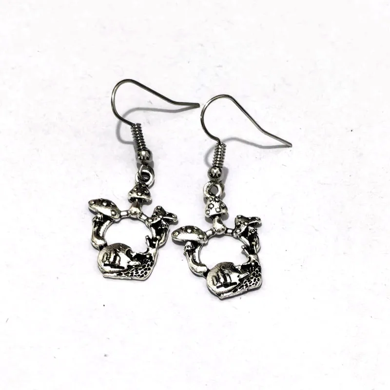 1pair New Nature Lucky Snail Skull Mushroom Earring for Women