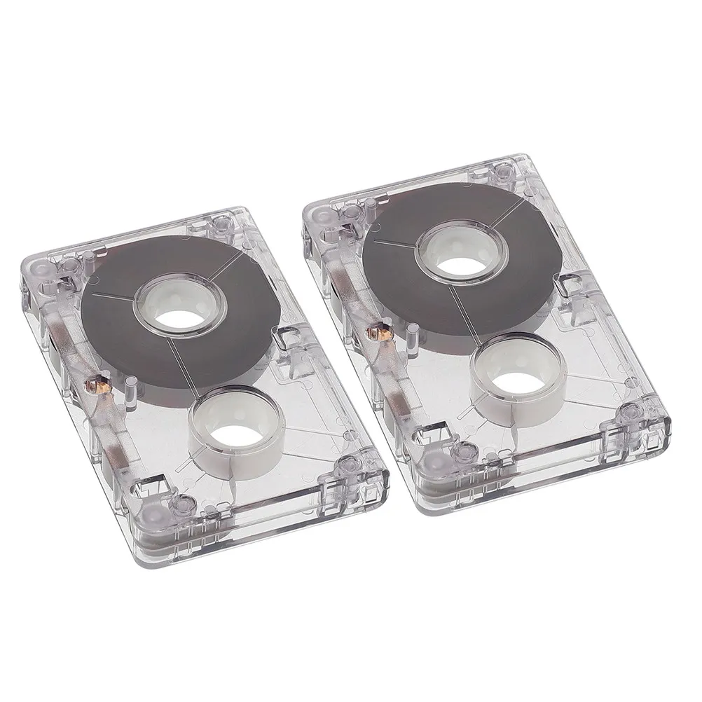 

2Pcs Mini Blank Cassette Tapes 60 Min Long Quality Audio Recording for Speech Interviews Jazz Language Course