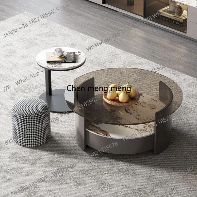 

Журнальный столик из закаленного стекла с местом для хранения, экономящий пространство, эстетичный, современный, специальная мебель для гостиной, Salongbord