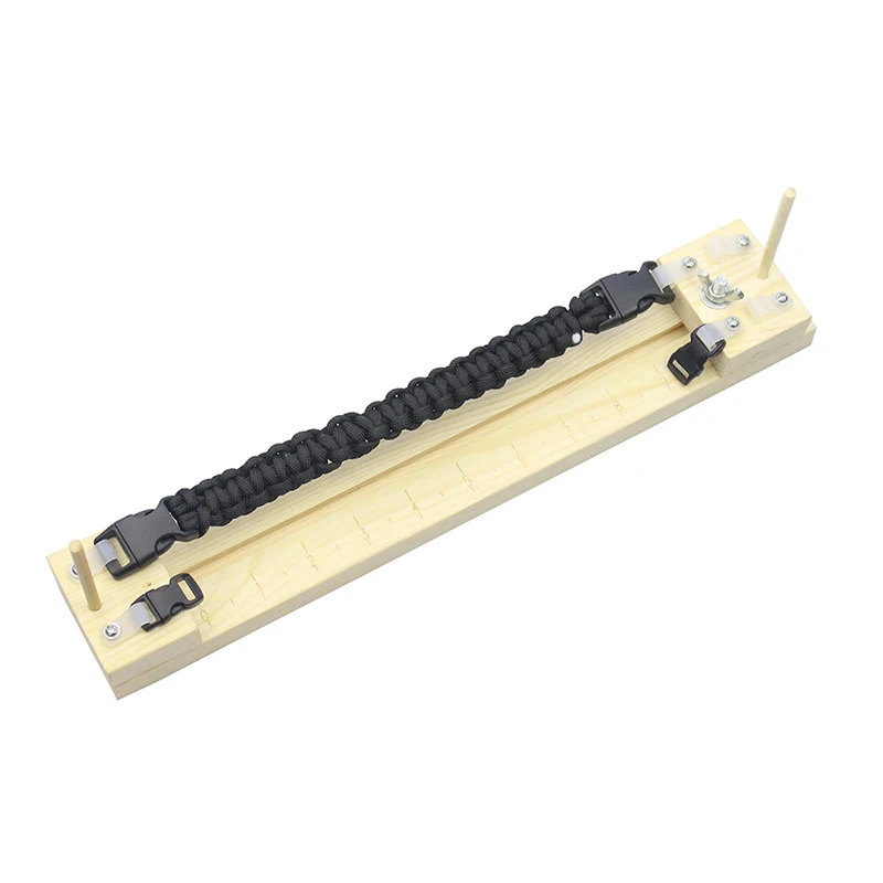 Holz Paracord Jig verstellbare Länge Paracord Jig Armband Maker DIY Hand stricken Armbänder Halsketten – Detail 5
