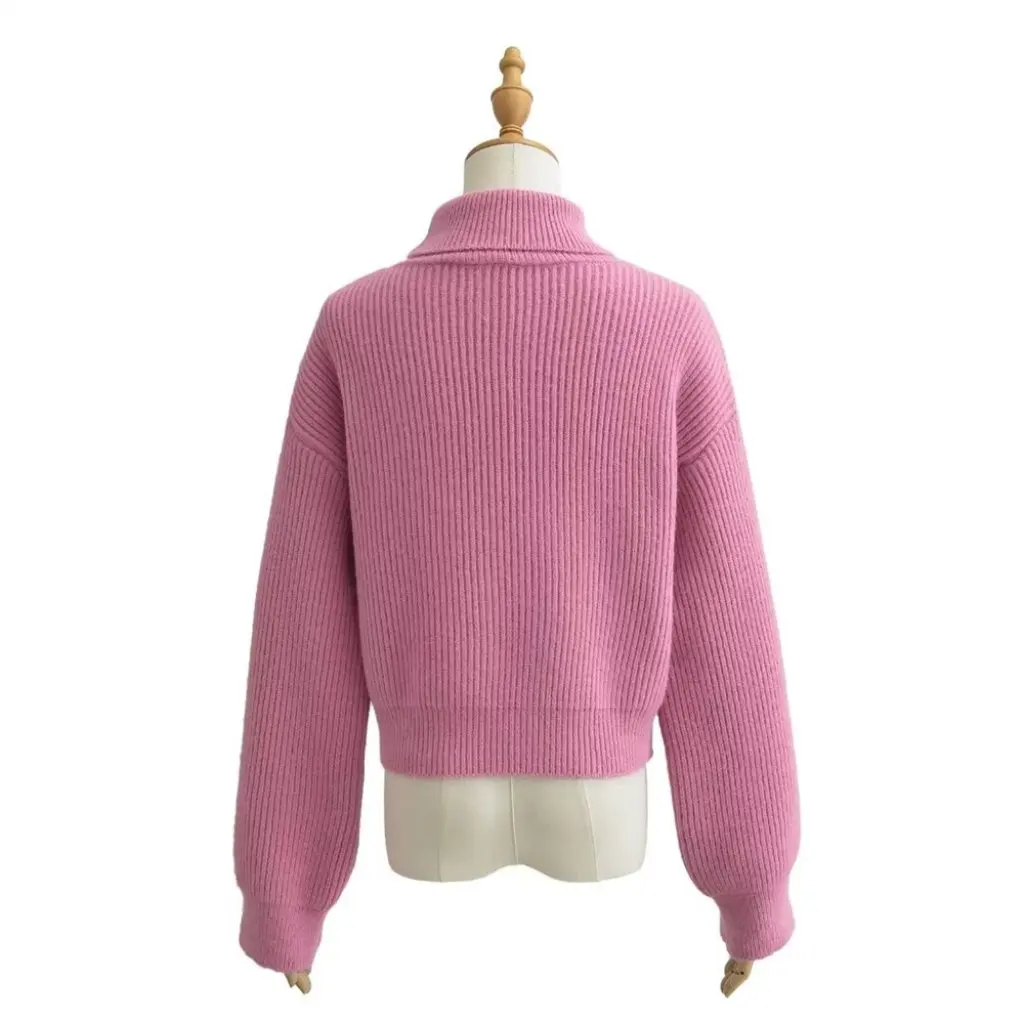 

YPFF женская водолазка с длинными рукавами, пуловер, милый свободный топ, модная осенне-зимняя верхняя одежда, повседневная одежда для девочек