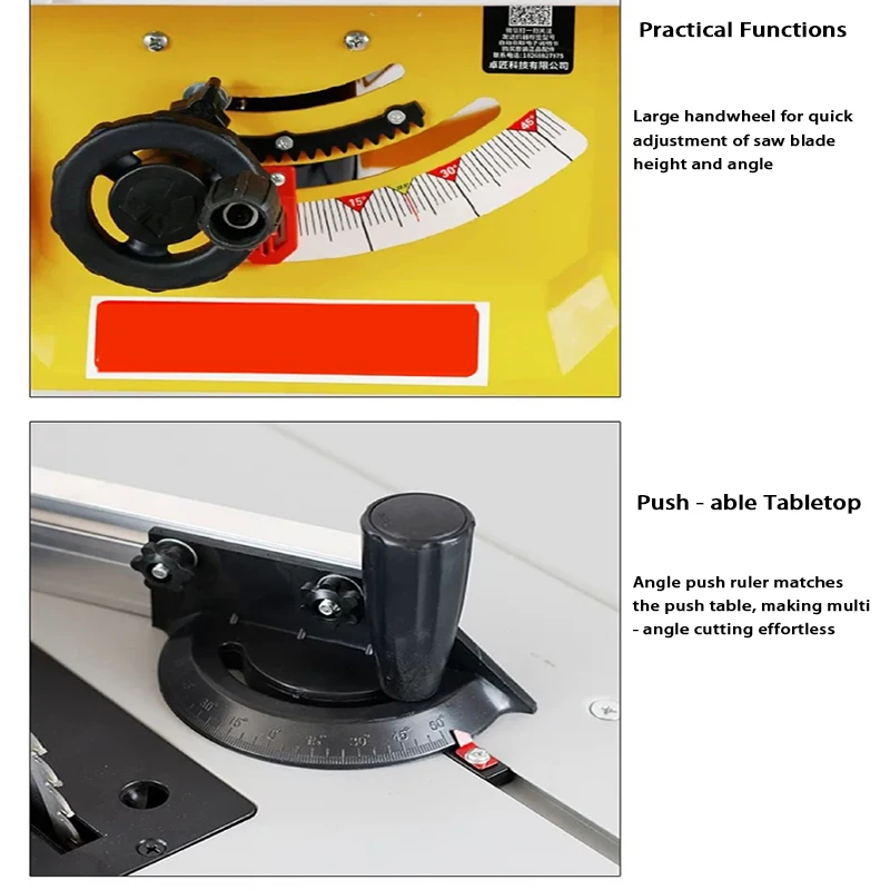 

10-Inch Household Miniature Woodworking Table Saw - Electric Multi-Function Precision Dust-Proof Decoration Cutting Machine