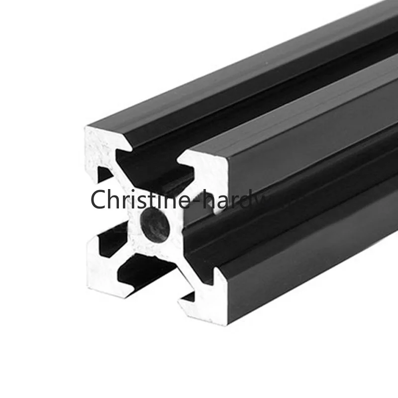 1PC BLACK 2020 V-slot European Standard Anodized Aluminum Profile Extrusion Linear Rail  for CNC 3D Printer