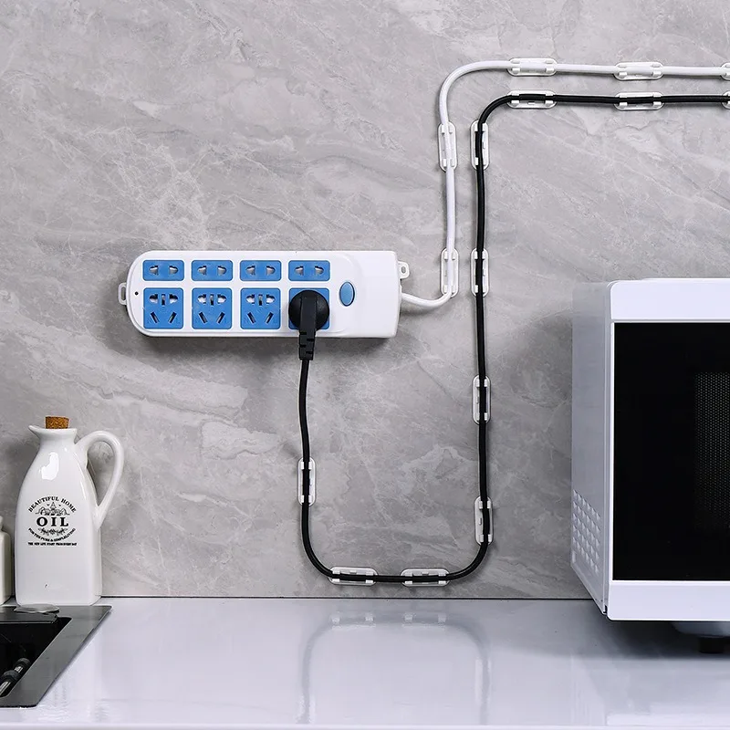 Self - Adhesive Wire Fixer - No - Nail Design, Perfect for Desktop Cable Management. Can Fix Data Lines, Network Cables, etc.