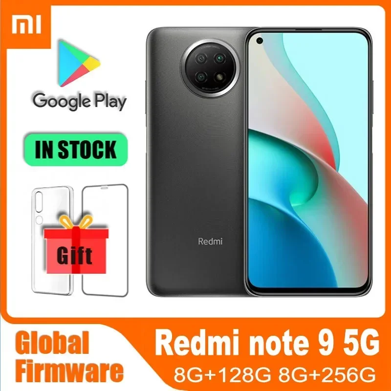 샤오미 레드미 노트 9 5G 스마트폰, 2340x1080 휴대폰, 5000mAh 글로벌 ROM MediaTek Dimensity 800U, 800U 중고 휴대폰