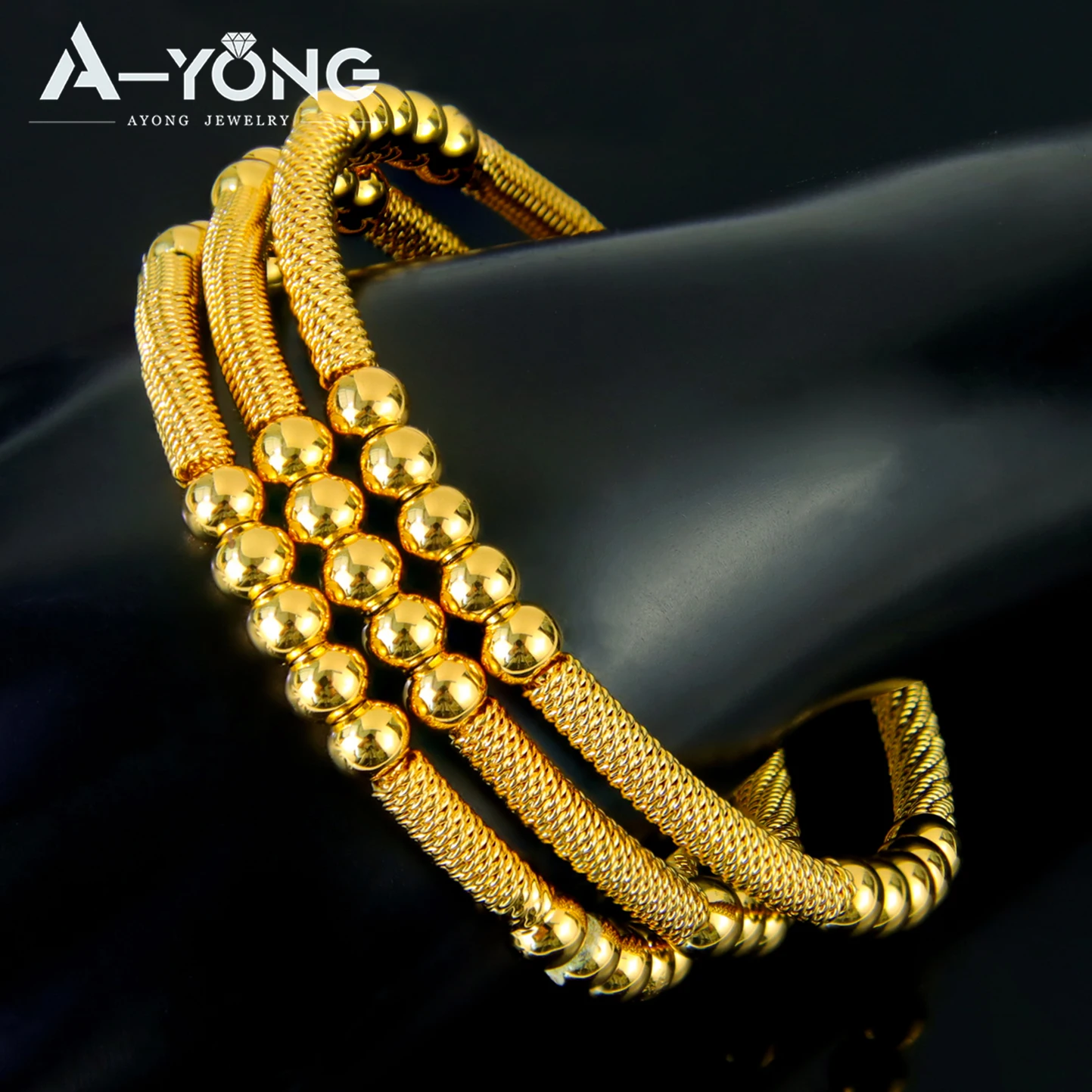 

Nigeria Bridal Wedding Fashion Bangles 24k Gold Plated Oman Vintage Simple Bracelet Arabic Islamic Women Daily Party Jewelry