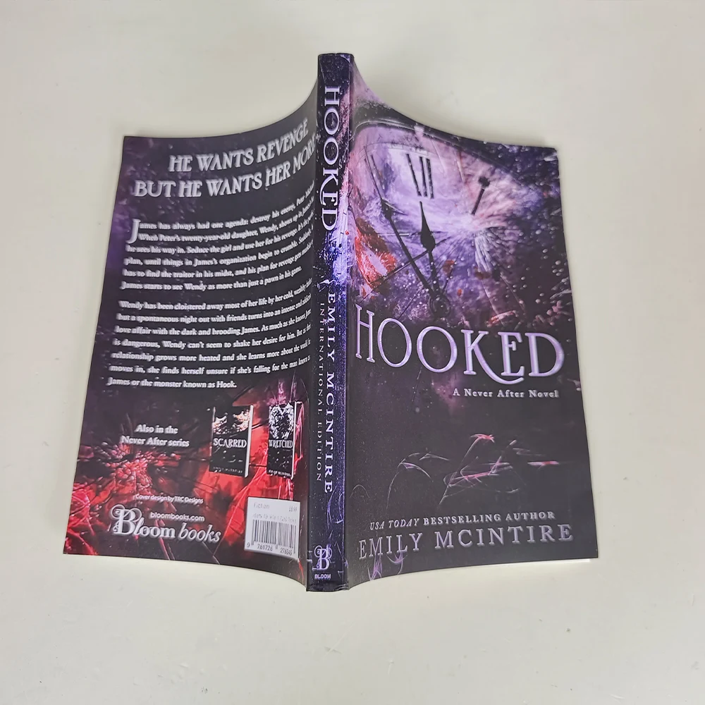 Hooked by Emily McIntire - Never After Series #1, Dark Romance & Peter Pan Retelling Paperback Book view 3