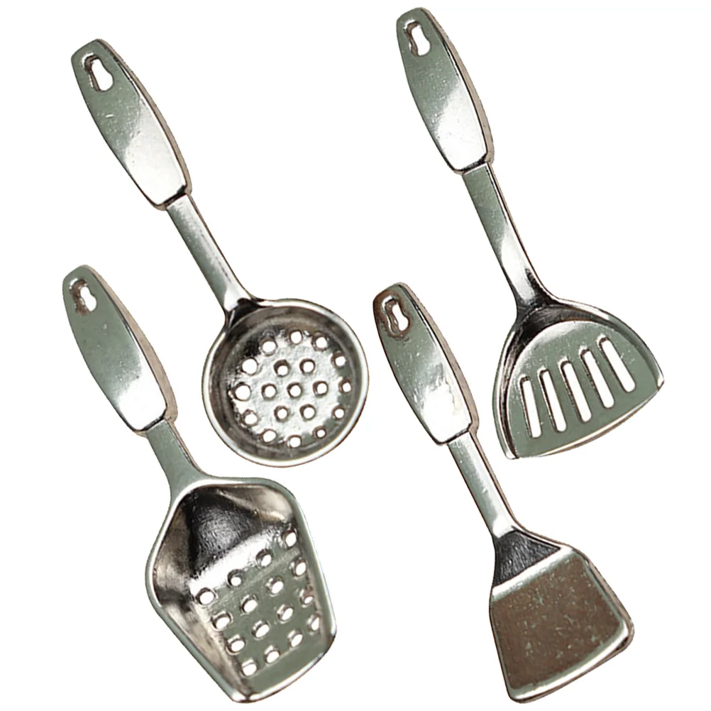 Casa de bonecas utensílio de cozinha conjunto de quatro peças mini brinquedos crianças minúsculos acessórios liga em miniatura utensílios infantis