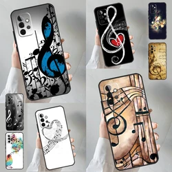 Music Note Symbol Piano Cover For Samsung Galaxy A53 A33 A13 A12 A32 A52 A14 A34 A54 A15 A25 A35 A55 A71 A51 Case