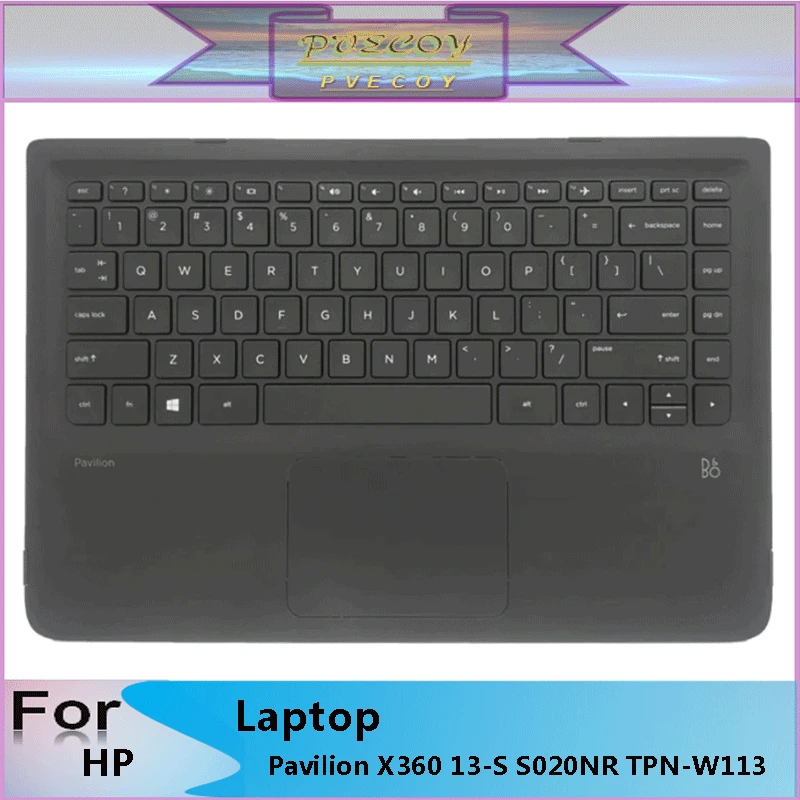 New Original For Pavilion X360 13-S S020NR TPN-W113 Laptop Palmrest Case Keyboard US English Version Upper Cover