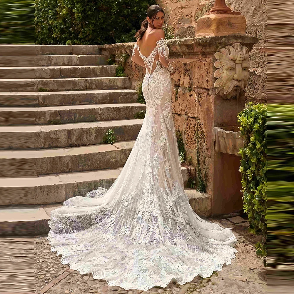 Glamorous Wedding Dresses Luxury Bridal Gowns Lace Appliques Off The Shoulder Robes For Women Customized Vestidos De Novia 2026