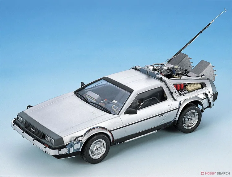 Aoshima Plastic Assembly Car Model 1/24 Scale Back to the Future Series Time Machine Delorean I II III Model Kit 05916/17/18