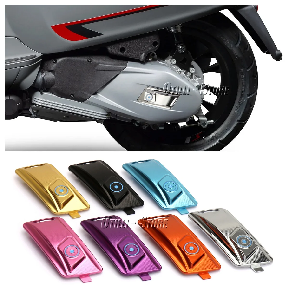 For Vespa Primavera 125 150 Sprint 150 SPRINT 125 Aluminum Transmission Trim Cover 7 Color Decorative Cap Motorcycle Accessories