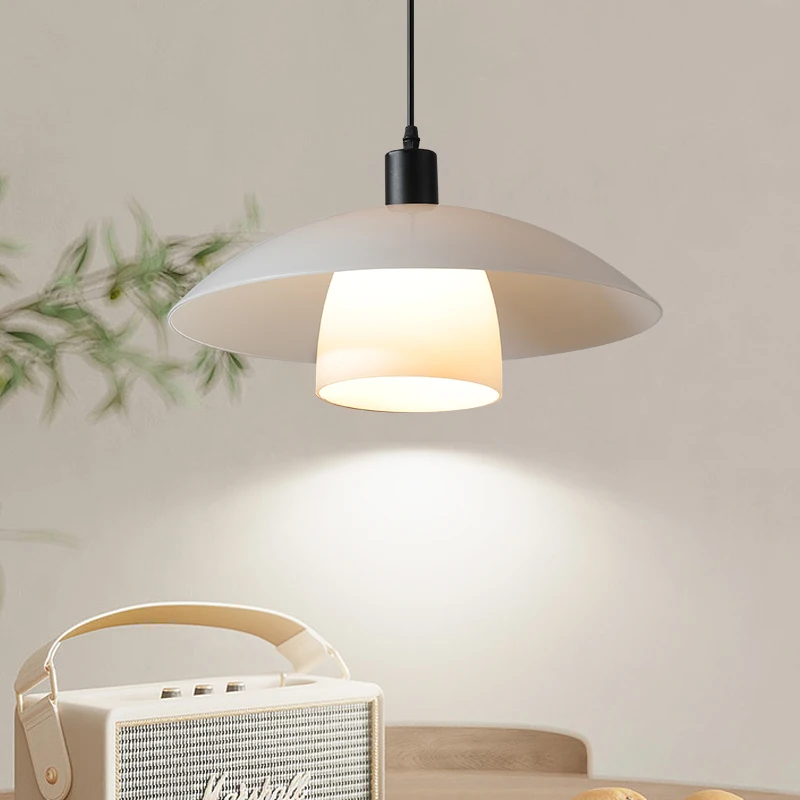 

Nordic LED Pendant Lamp is Used for Bedroom Foyer Kitchen Dining Room E27 White 3-Colors Dimmable With Remote Lamp Decoration