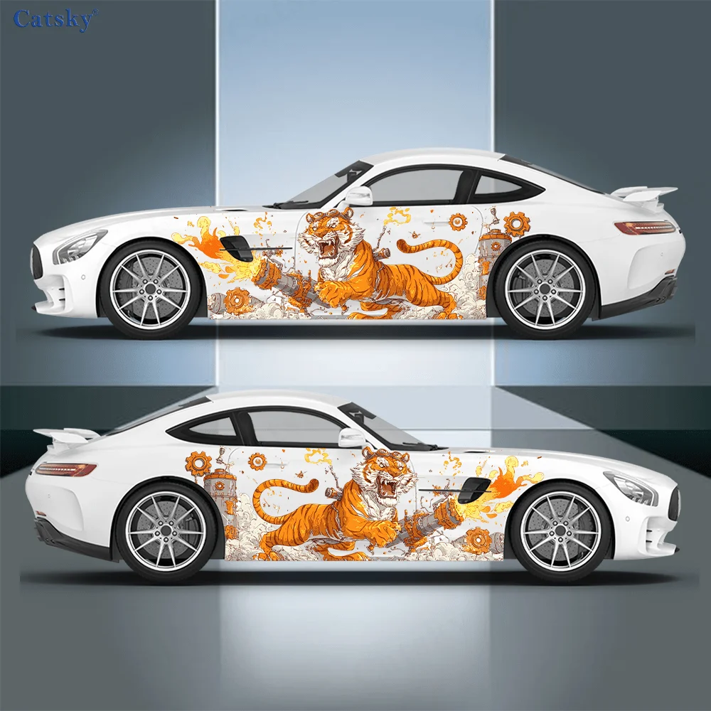 

Виниловая наклейка с рисунком тигра, армейская крутая автомобильная виниловая наклейка, самоклеящаяся наклейка из ПВХ, подходит для грузовиков, внедорожников, украшения, автоаксессуары, подарок