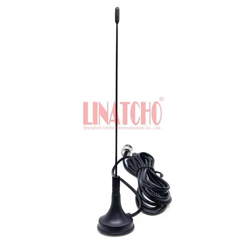 UHF 400MHz Omni Directional HAM Small Magnetic Base Walkie Talkie BNC Male Antenna RG174 Cable