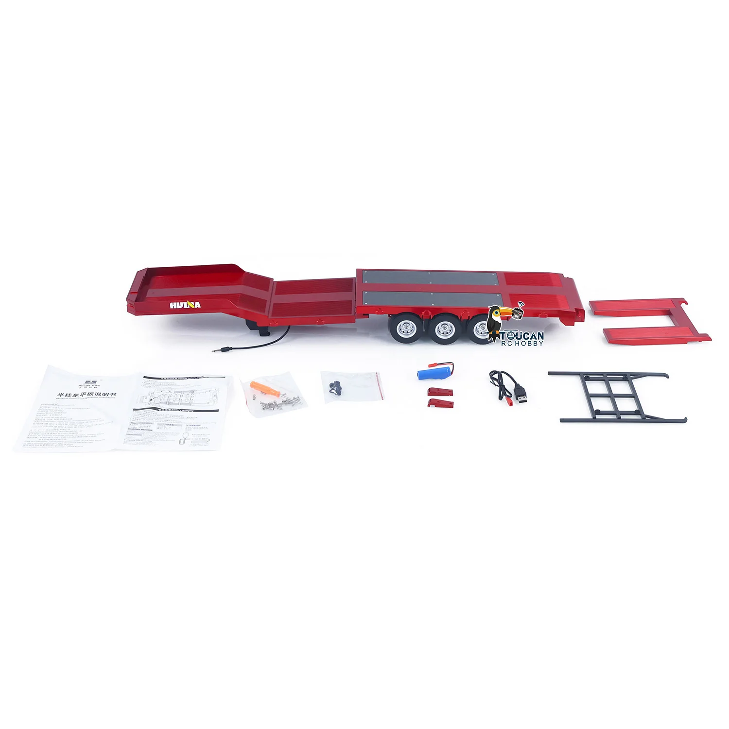 

Huina 1502 RC Trailer 1/18 Platform semi trailer for Toy 1:18 770s RC Tractor Truck Radio Control Vehicle Car Hobby Gift Model