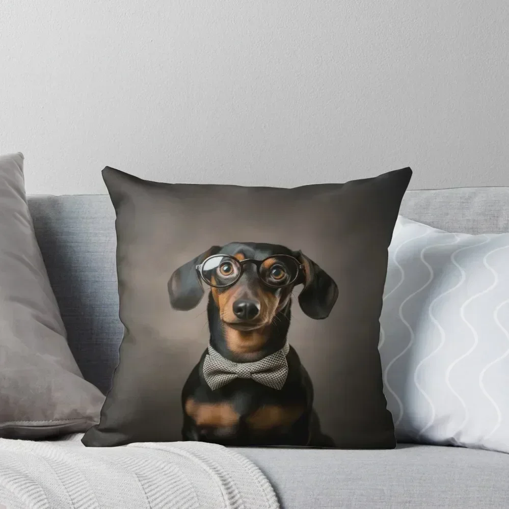 

Elegant Mr. Dachshund Throw Pillow Sofa Covers For Living Room Christmas Pillow pillows decor home pillow