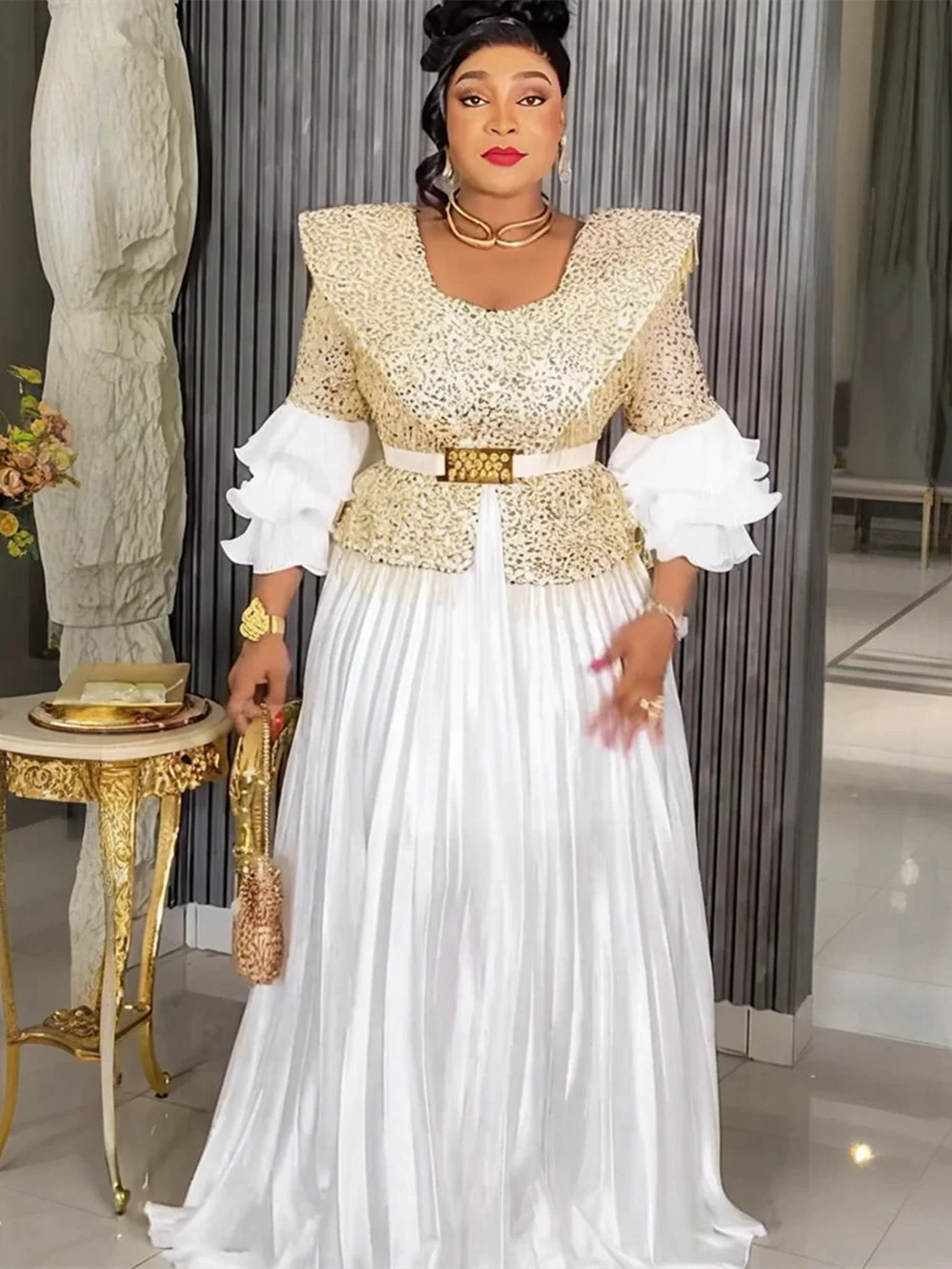 

Длинные платья для вечеринок в африканском стиле больших размеров для женщин, новинка 2023 года, Дашики, Анкара, вечерние платья с блестками, турецкая одежда, халат, африканская одежда