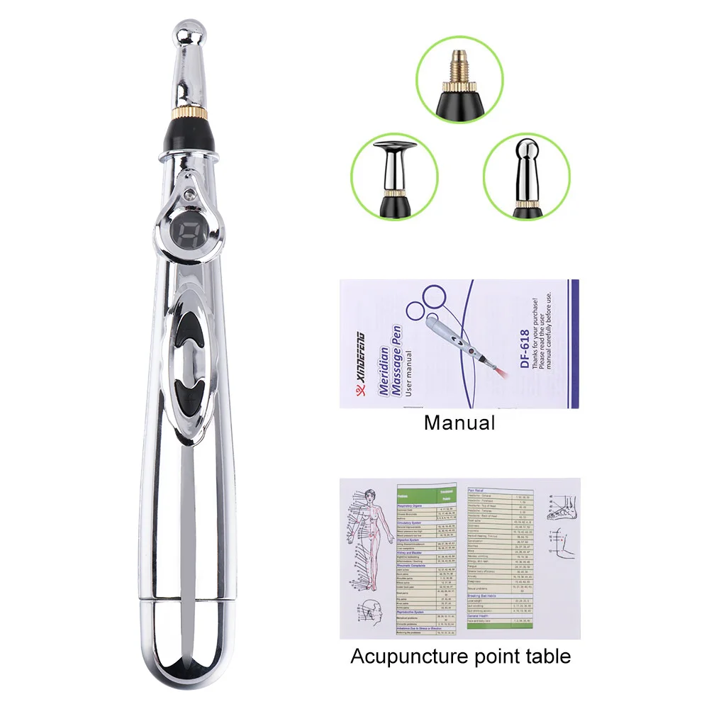 Meridian Acupuncture Pen Electronic Laser Pointer Physiotherapy Acupressure Relax Equipment Vibrators Relaxing Massage Stick