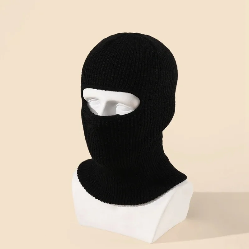 15 Colors Single Hole Keep Warm Halloween Knitting Balaclava Autumn Winter Solid Color Unisex Hip Hop Party Ski Cap Face Mask