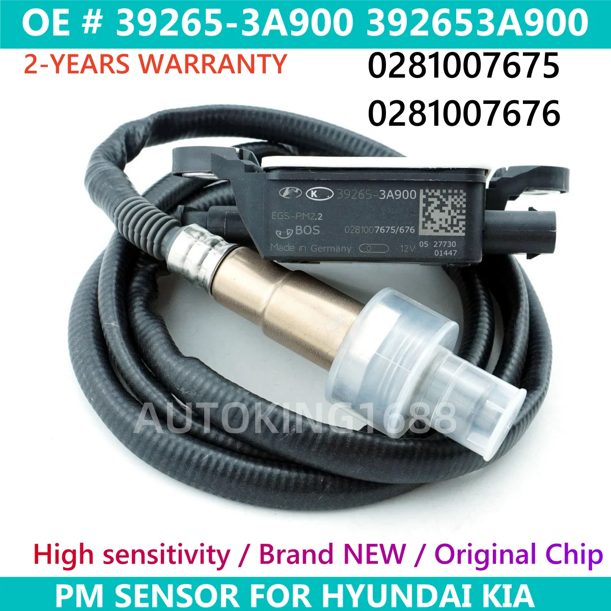 

39265-3A900 392653A900 New Particulate Matter PM Sensor For Hyundai KIA MOHAVE 0281007675 0281007676 39265 3A900