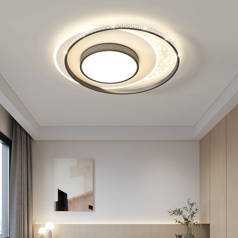 Woonkamer Plafondlamp Eenvoudige Moderne Sfeer 2023 Nieuwe Slaapkamer Led Plafondlamp Rechthoekige Binnenverlichting Decorlamp