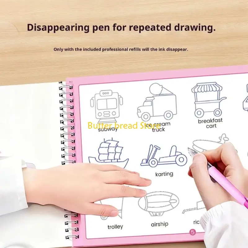 W89C Kids Writing Practice Notebook With Indented Character Guides And Sketching Page